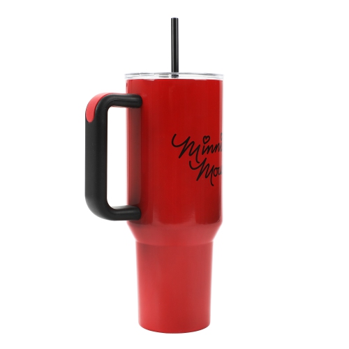 40 oz Stainless Steel Tumbler with Handle and Straw