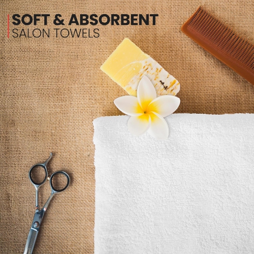 Canadian Linen Yukon Hand Towels Set, 24 Pack, 15"x25", Lightweight Quick Dry Soft Absorbent Cotton Hand Towel for Nursing Hospital Hotel Motel, White