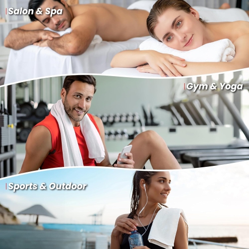 Canadian Linen Yukon Hand Towels Set, 24 Pack, 15"x25", Lightweight Quick Dry Soft Absorbent Cotton Hand Towel for Nursing Hospital Hotel Motel, White