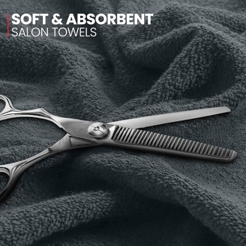 Canadian Linen Yukon – Ensemble de 24 essuie-mains, 15 x 25&nbsp;po, coton doux absorbant, séchage rapide, léger pour salons, spa, gymnase, gris