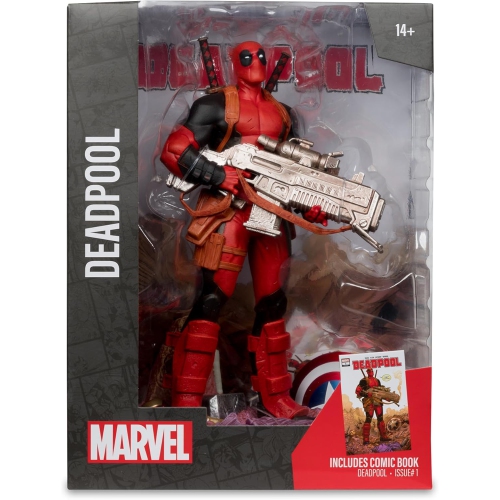 Marvel Collectible 12 Inch Statue Figure 1/6 Scale Posed Scene - Deadpool Red Suit #1