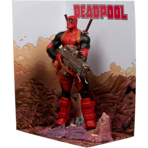 Marvel Collectible 12 Inch Statue Figure 1/6 Scale Posed Scene - Deadpool Red Suit #1