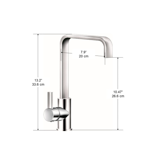 Ancona Isla Single Hole Bathroom Faucet in Chrome