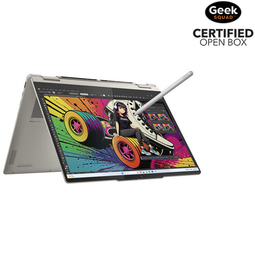 Open Box - Lenovo Yoga 7 14" Touchscreen 2-in-1 Laptop -Seashell (AMD Ryzen AI 5 340/16GB RAM/512GB SSD/Windows 11)