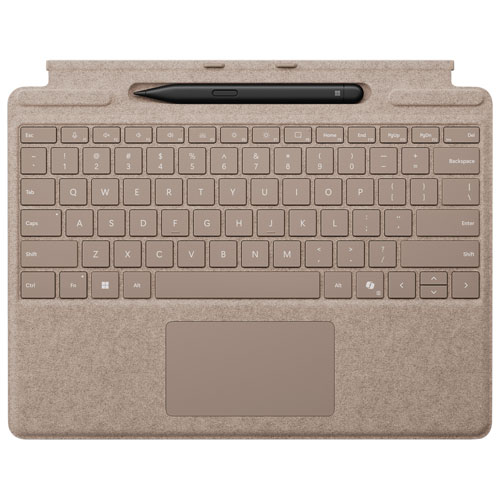 Clavier pour Surface Pro de Microsoft avec stylet Slim Pen (2e édition) pour Surface Pro (11e édition)/Pro 8/Pro 9 - Dune - Anglais