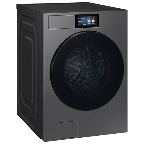 Samsung 6.1 Cu. Ft. High Efficiency Front Load Steam Washer (WF90F53ADSA5) - Dark Steel