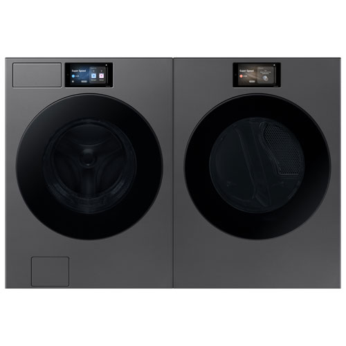Samsung 6.1 Cu. Ft. High Efficiency Front Load Steam Washer (WF90F53ADSA5) - Dark Steel