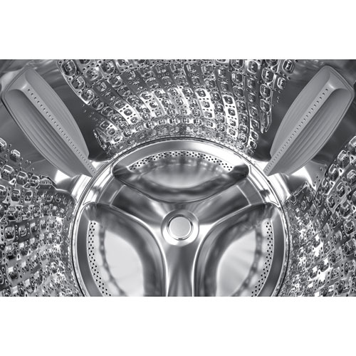 Laveuse à vapeur haute efficacité à chargement frontal de 6,1 pi³ de Samsung (WF90F53ADSA5) - Acier noir