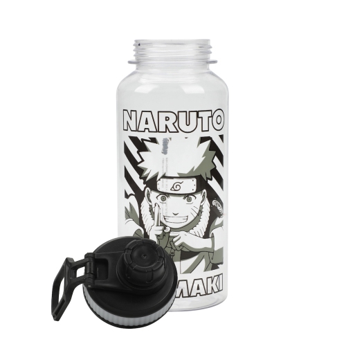 Bouteille d'eau en plastique blanc de 32 oz Uzumaki de Naruto