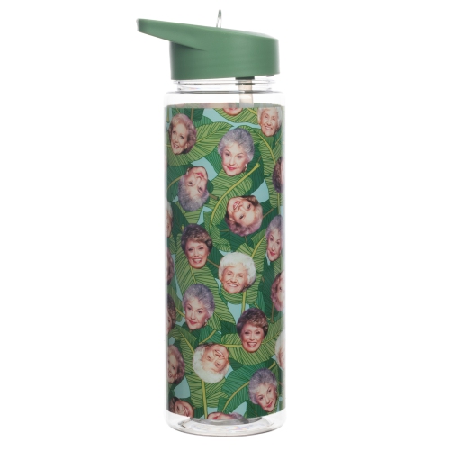 Bouteille d'eau Tritan de 24 oz avec collage de feuilles de palmier de Golden Girls