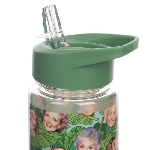 Bouteille d'eau Tritan de 24 oz avec collage de feuilles de palmier de Golden Girls