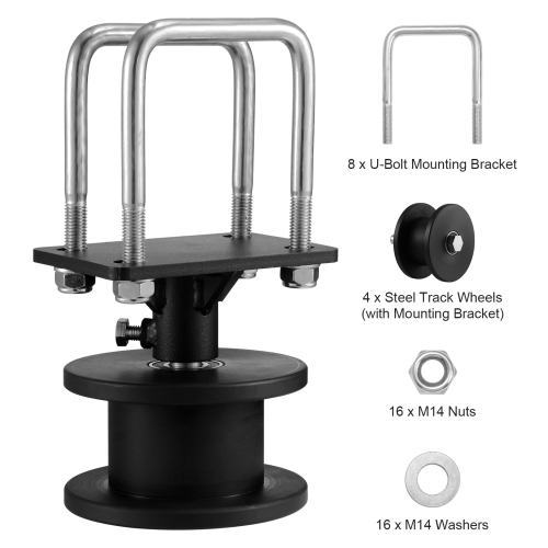 VEVOR Sliding Gate Kit, Heavy Duty Rolling Gate Hardware Kit w/ H-Shaped Wheel Groove for Cantilever Sliding Gates and Rolling Door, Sliding Gate