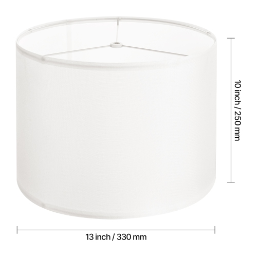 VEVOR Drum Lamp Shade, 13in Top x 13in Bottom x 10in High, Medium Drum Linen Lampshade, Replacement Lamp Shade for Table Lamps Floor Lamps, Easy