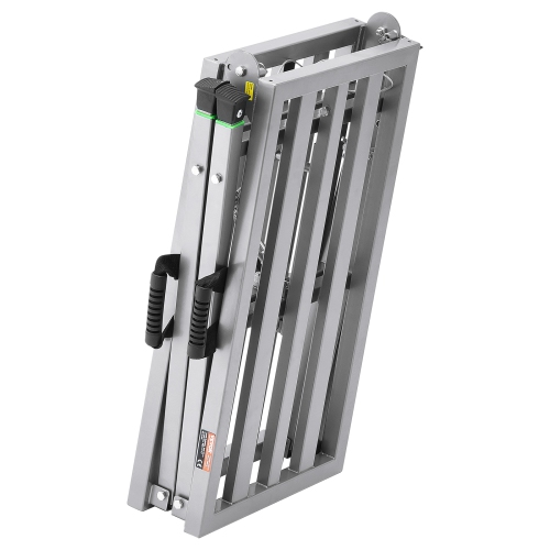 VEVOR Work Platform, 4 Gear Adjustable Height, Folding Alloy Steel Step Ladder, Portable Scaffolding Platform, 800 lb Load Capacity, Non-Slip Rubber