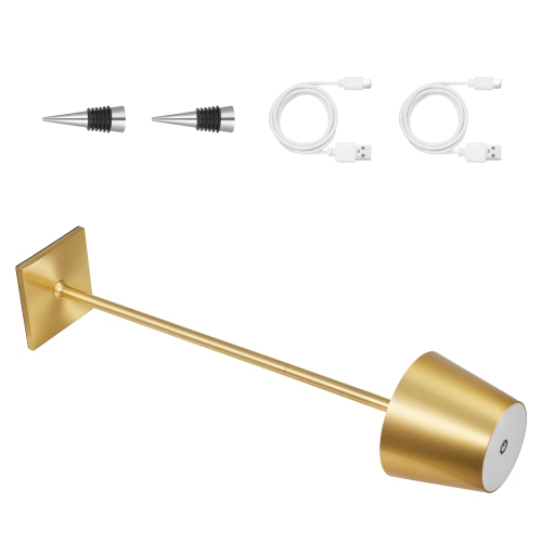 VEVOR  2-Pack Cordless Table Lamp, 5200Mah Built-In Rechargeable Battery Desk Lamp, Stepless Dimming Up, 3 Adjustable Heights, Detachable Lampshade