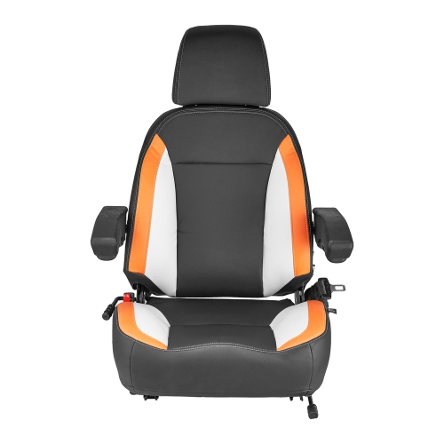 VEVOR Universal Forklift Seat, Tractor Seat with Adjustable Back, Armrest, Headrest & Safety Belt, Secure Tractor Seat with Micro Switch, Ergonomic