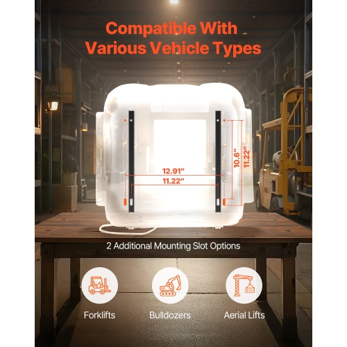 VEVOR Universal Forklift Seat, Tractor Suspension Seat with Adjustable Back, Armrest & Safety Belt, Secure Fold Down Tractor Seat with Micro Switch,