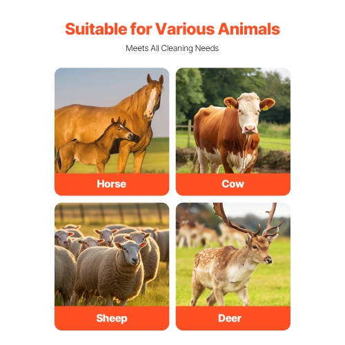 VEVOR 4 Pcs Livestock Scratching Brush, with 8 Screws, 17.1 x 7.5 in, for Back Itch Relief & Keep Cleaning, Grooming & Scratching Post Brush for