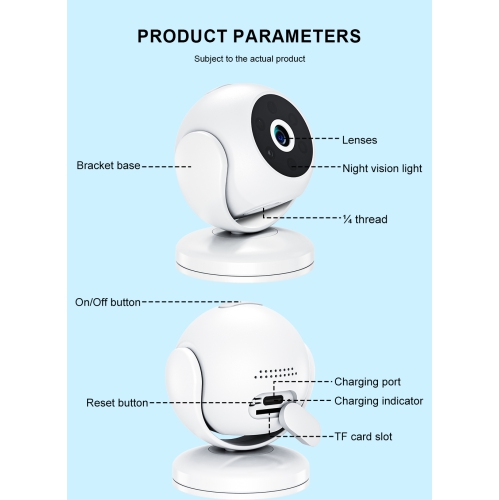 150° Ultra-Wide Angle Smart Security Camera – 720P Night Vision, Motion Alerts, 5-Hour Battery Life and Cloud Storage