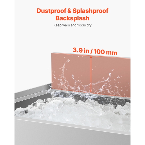 VEVOR 61 L Commercial Ice Bin, Underbar Ice Bin, 24 x 19 x 37 in Stainless Steel Ice Chest with Sliding Lid,Bottle Holders,Adjustable Bullet Feet,