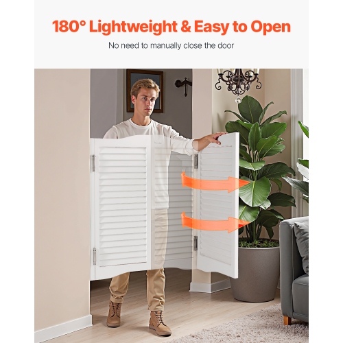 VEVOR 36"W x 36" H Double Saloon Doors, Arched Top Interior Swinging Cafe Doors, Premium Pine Wood, with Hinges & Hardware Kit, Easy to Install, for