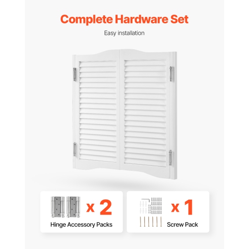 VEVOR 36"W x 36" H Double Saloon Doors, Arched Top Interior Swinging Cafe Doors, Premium Pine Wood, with Hinges & Hardware Kit, Easy to Install, for
