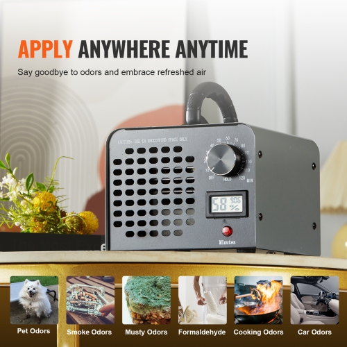 VEVOR 36000mg/h Ozone Generator, Ozone Machine Odor Remover, High Capacity Commercial/Industrial Ozone Generator Machine, Home Air Ionizers