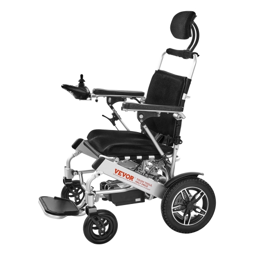 Fauteuil roulant électrique VEVOR pour adultes, capacité 300 lb avec dossier réglable, fauteuil roulant motorisé pliable et léger, portée de