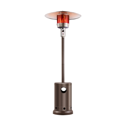 VEVOR  50000Btu Patio Heater for Outdoor Use, Propane Heater Tall Hammered \w Round Table Design, Metal Burner And Wheels, Fixed Outdoor Patio Flame