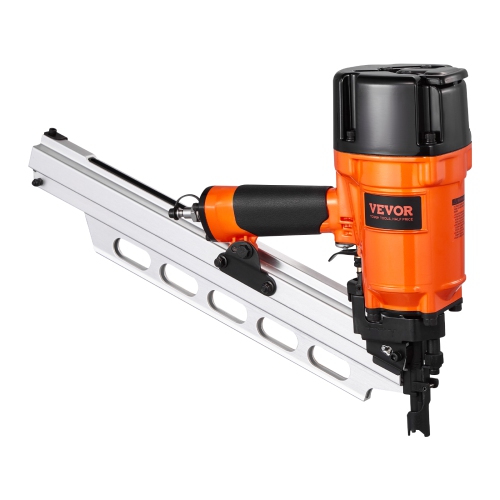 VEVOR 80-120PSI Framing Nailer, 2" to 3-1/2" 21 Degree Full Round Head Pneumatic Framing Nailer with Dual Trigger Modes & Tool-Less Depth Adjustment,