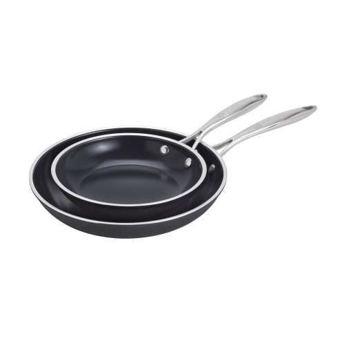 ZWILLING Forte Plus Fry Pan Set, 2 Piece, Aluminum, Ceramic Titanium