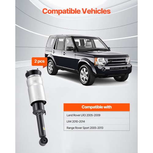 VEVOR 2 PCS Front Air Suspension Struts Shock Absorbers, Compatible With Land Rover LR3 2005-2009, LR4 2010-2014, Range Rover Sport 2005-2013,