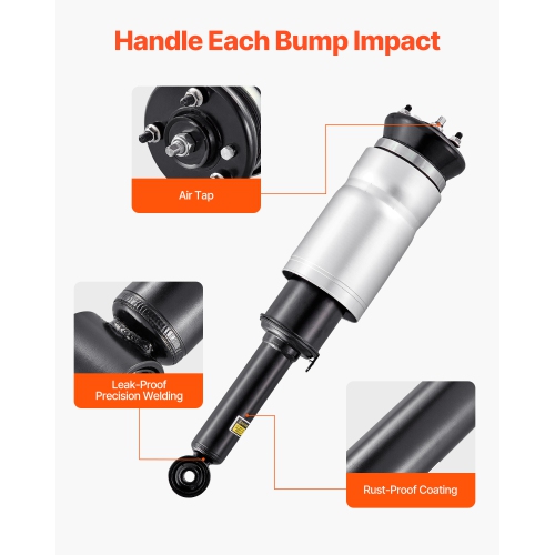 VEVOR 2 PCS Front Air Suspension Struts Shock Absorbers, Compatible With Land Rover LR3 2005-2009, LR4 2010-2014, Range Rover Sport 2005-2013,