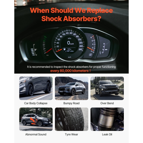 VEVOR 2 PCS Front Air Suspension Struts Shock Absorbers, Compatible With Land Rover LR3 2005-2009, LR4 2010-2014, Range Rover Sport 2005-2013,