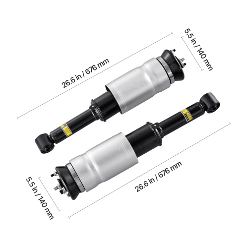 VEVOR 2 PCS Front Air Suspension Struts Shock Absorbers, Compatible With Land Rover LR3 2005-2009, LR4 2010-2014, Range Rover Sport 2005-2013,