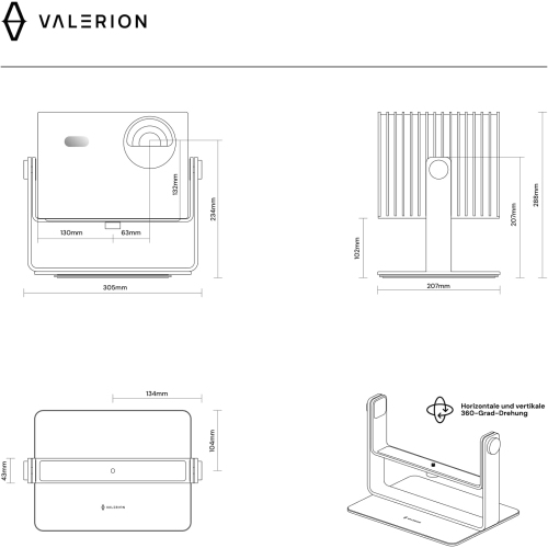 Desktop Gimbal Stand Compatible with Valerion VisionMaster and StreamMaster Series products