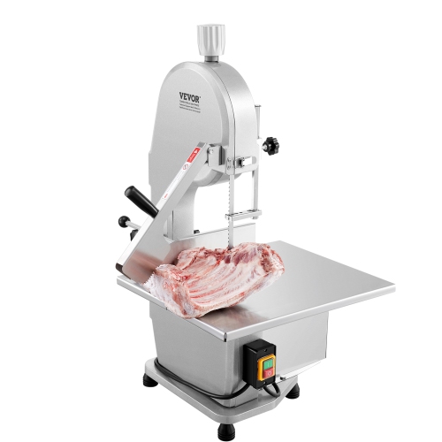 VEVOR 1800W Commercial Electric Meat Bandsaw, Stainless Steel, Workbeach 15" x 19.1", 7.09 Inch Max Cutting Thickness, Frozen Meat Cutter with 5