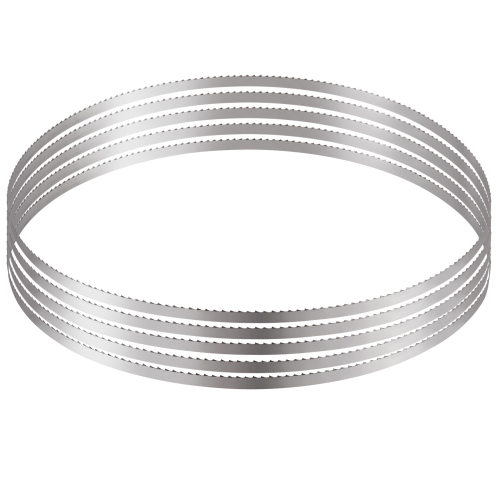 VEVOR 51.2x0.63x0.02 in Band Saw Blade, 5 PCS/Pack Meat Bandsaw Blades for Replacement, Carbon Steel Blade, Blade Wrapped by Rust-Proof Paper, Fit