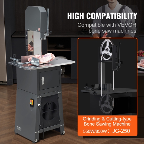 VEVOR 82.3x0.63x0.02 in Band Saw Blade, 5 PCS/Pack Meat Bandsaw Blades for Replacement, Carbon Steel Blade, Blade Wrapped by Rust-Proof Paper, Fit