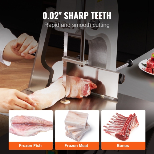 VEVOR 83.5x0.63x0.02 in Band Saw Blade, 5 PCS/Pack Meat Bandsaw Blades for Replacement, Carbon Steel Blade, Blade Wrapped by Rust-Proof Paper, Fit