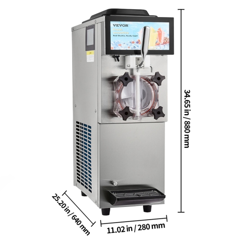 VEVOR 12L / 3.17 Gal Commercial Slushy Machine, Cool and Freeze Modes, Stainless Steel Margarita Smoothie Frozen Drink Maker, Slushie Machine for