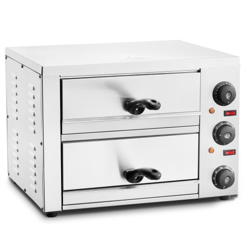 VEVOR 12-inch Electric Pizza Oven for Countertops, 1700W, with Temp Control & 0-120 Min Timer, Even Baking Technology & Easy Clean Crumb Tray, Ideal