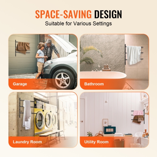 VEVOR 30.9 x 29.9 x 5.5 in Wall Mounted Saddle Rack, 2 Packs Swing Out Saddle Holder, Three Tiers Horse Saddle Stand, Space Saving Horse Pad and