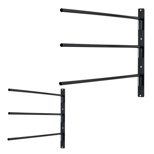 VEVOR 30.9 x 29.9 x 5.5 in Wall Mounted Saddle Rack, 2 Packs Swing Out Saddle Holder, Three Tiers Horse Saddle Stand, Space Saving Horse Pad and