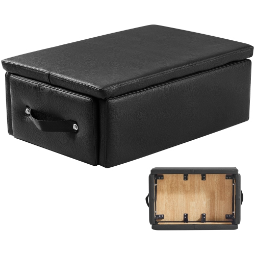 VEVOR 25x17x9 In Pilates Box for Reformer, Pilates Reformers Sitting Box for Exercises, Premium PU and Wood Pilates Equipment Accessory, Improve