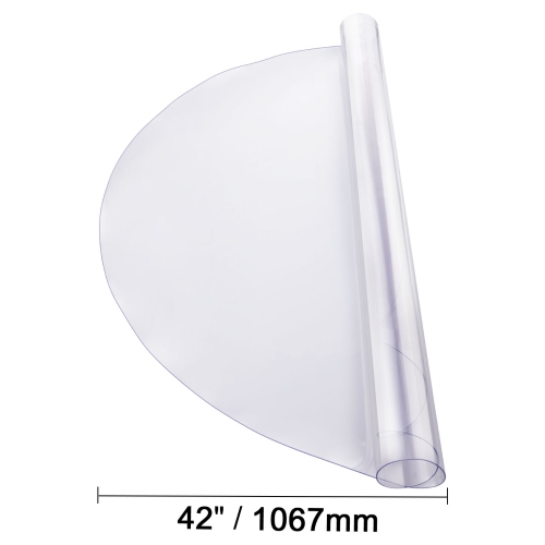 VEVOR 42 x 42 Inch 2.0 mm Plastic Table Cover, Thick Clear Table Protector, Round PVC Desk Mat, Waterproof & Easy Cleaning Desk Pad Tablecloth, for