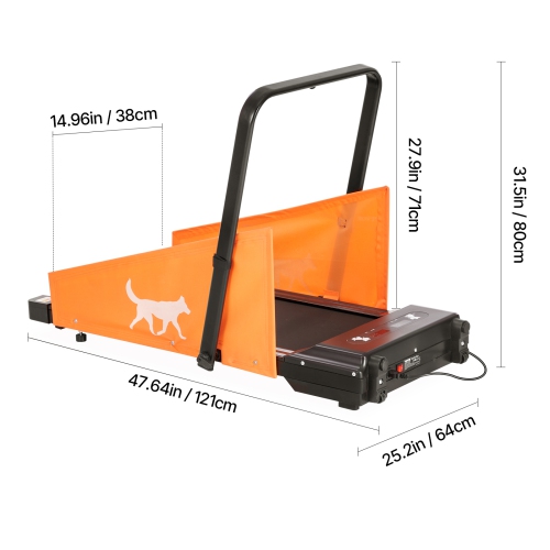 VEVOR Dog Treadmill for Medium Dogs, 200 lbs Weight Capacity, Electric Dog Running Machine, Indoor Pet Treadmill with LED Display Screen & Foldable U