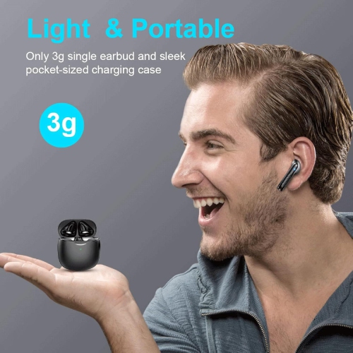 Wireless Earbuds,Bluetooth Earphones Stereo Bass,In-Ear Headphones Noise Cancelling Mic,Sports Bluetooth Earphones,Mini Rechargeable Ear Buds
