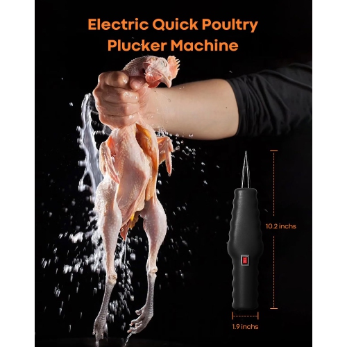 Handheld Electric Feather Plucker, Portable Poultry Plucking Machine for Chicken, Duck, Goose, and Other Birds