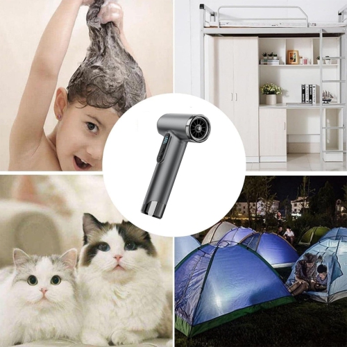 Cordless Travel Hair Dryer, Portable Mini Hair Dryer with Smart Display, 3 Speeds and 3 Temperatures for Travel and Home Use